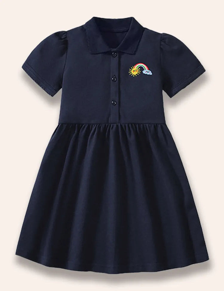 Little Rainbow Embroidered Dress