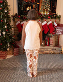 Christmas Family Matching Letter and Gingerbread Man Print Long-sleeve Pajamas Sets