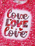 Valentine's Day Love Print T-shirt Set