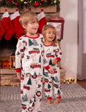 Christmas Family Matching Allover Xmas Tree & Car Print Long-sleeve Pajamas Sets