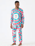 Christmas Snowman Print Family Matching Colorful Pajamas Sets