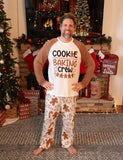 Christmas Family Matching Letter and Gingerbread Man Print Long-sleeve Pajamas Sets