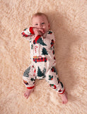 Christmas Family Matching Allover Xmas Tree & Car Print Long-sleeve Pajamas Sets