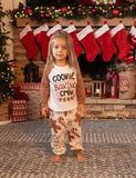 Christmas Family Matching Letter and Gingerbread Man Print Long-sleeve Pajamas Sets