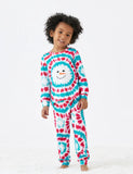 Christmas Snowman Print Family Matching Colorful Pajamas Sets