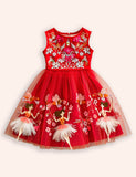 Ballet Girl Applique Tulle Party Dress