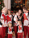 Christmas Family Matching Santa Print Raglan Sleeves Pajamas Sets