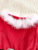 Christmas Long Sleeve Star Tulle Party Dress Set