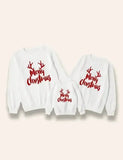 Christmas Letter Printed Family Matching Sweatshirt
