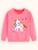 Rainbow Unicorn Embroidered Sweatshirt
