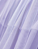 Fleece Star Print Long Sleeve Tulle Dress