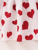 Valentine's Day Love Printed Flying Sleeve Dress