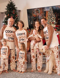 Christmas Family Matching Letter and Gingerbread Man Print Long-sleeve Pajamas Sets