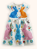 Cute Bunny Printed Dress