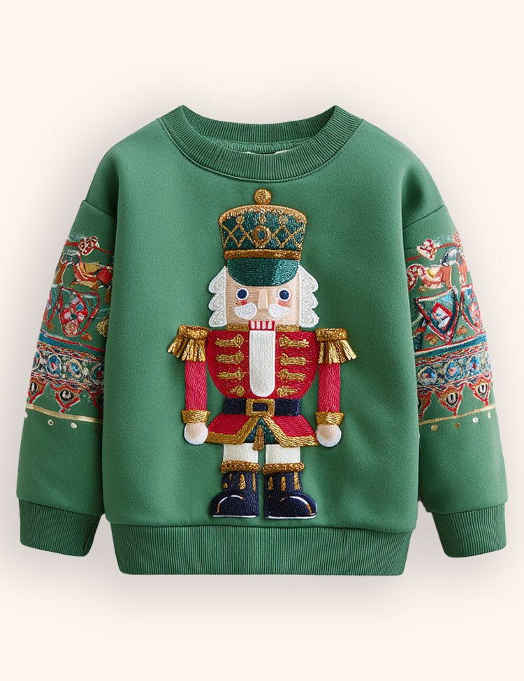 Festival Nutcracker Appliqué Sweatshirt