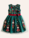 Christmas Nutcracker Applique Tulle Dress