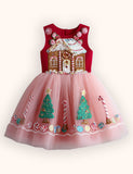 Tulle Gingerbread Embroidered Dress