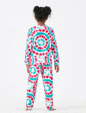 Christmas Snowman Print Family Matching Colorful Pajamas Sets