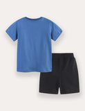 Excavator Printed T-Shirt and Shorts Set