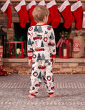 Christmas Family Matching Allover Xmas Tree & Car Print Long-sleeve Pajamas Sets