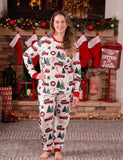Christmas Family Matching Allover Xmas Tree & Car Print Long-sleeve Pajamas Sets