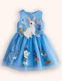 Flower Bunny Party Tulle Dress