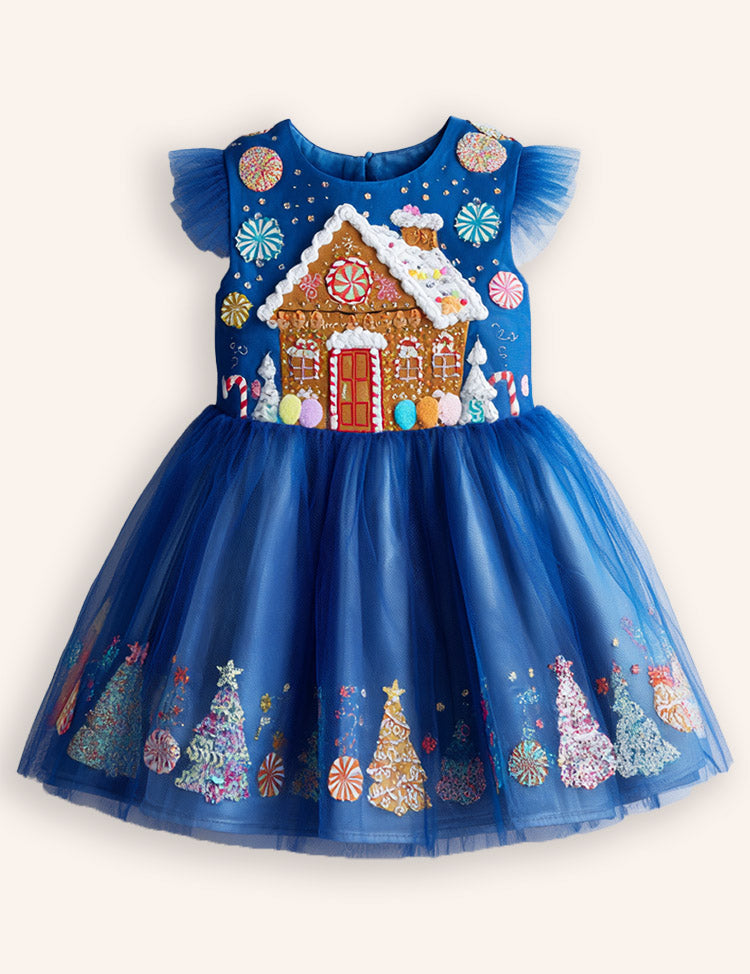 Tulle Christmas Tree Gingerbread Dress
