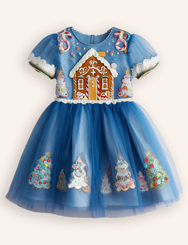 Tulle Christmas Tree Gingerbread Dress