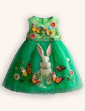 Flower Bunny Party Tulle Dress