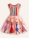 Ballet Girs Rainbow Tulle Party Dress