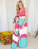 Stitching Contrasting Color Family Matching Dress - Mini Taylor