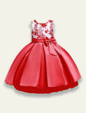 Tail Embroidered Bow Party Dress - Mini Taylor