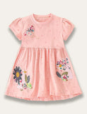 Butterfly & Floral Appliqué Dress
