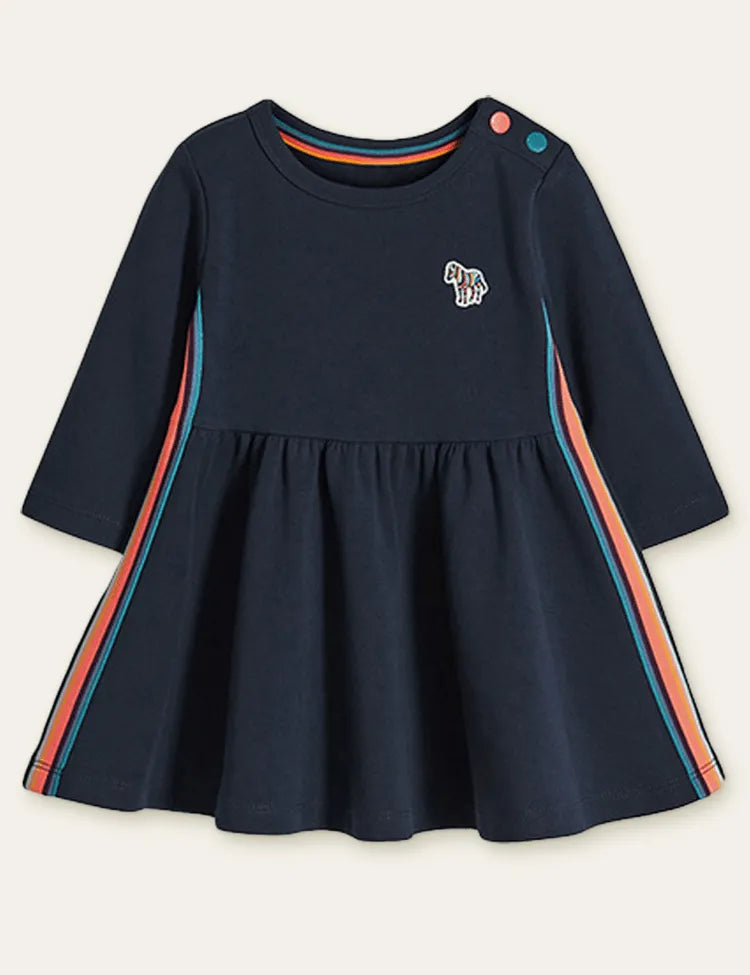 Colorful Zebra Applique Dress - Mini Taylor