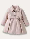 Elegant Bow Mid-length Coat - Mini Taylor