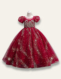 Floral Princess Starry Tulle Dress