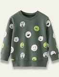Little Cartoon Man Cotton Sweatshirt