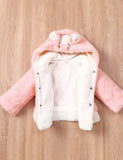 Rabbit Embroidery Fleece Hooded Jacket - Mini Taylor