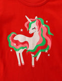 Unicorn Cartoon Printed Long-Sleeved T-shirt - Mini Taylor